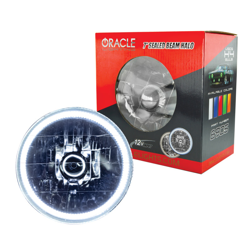 Oracle Pre-Installed Lights 7 IN. Sealed Beam - White Halo