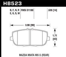 Load image into Gallery viewer, Hawk 06-10 Mazda Miata Mx-5 Rear HPS Sreet Brake Pads