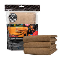 Load image into Gallery viewer, Chemical Guys Workhorse Professional Microfiber Towel - 16in x 16in - Tan - 3 Pack