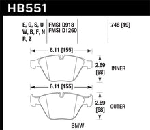 Load image into Gallery viewer, Hawk 07-09 BMW 335d/335i/335xi / 08-09 328i/M3 HP+ Street Front Brake Pads
