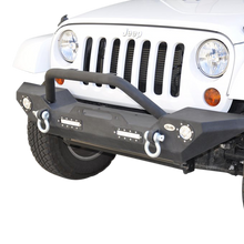 Load image into Gallery viewer, DV8 Offroad 07-18 Jeep Wrangler JK/JL FS-7 Mid Length Steel Front Bumper w/ LED Lights