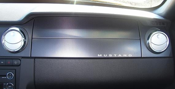 Vinyl Mustang Small Text Dash Decal for 05-13