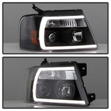 Load image into Gallery viewer, Spyder 04-08 Ford F-150 Projector Headlights - Light Bar DRL - Black PRO-YD-FF15004V2-LB-BK