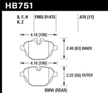 Load image into Gallery viewer, Hawk 2015 BMW 428i Gran Coupe / 11-16 535i / 11-16 X3/X4 HPS Rear Brake Pads