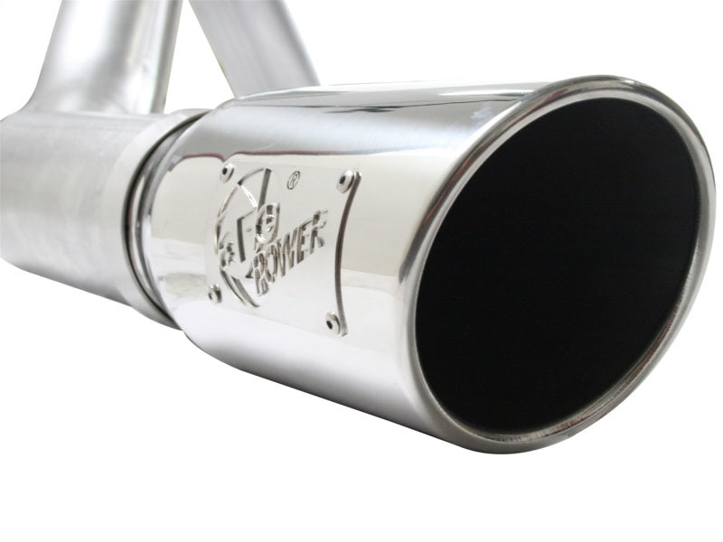 aFe Atlas Exhaust 4in Aluminized Cat-Back w/ 304 SS Polished Tip 11-13 Ford F-150 EcoBoost V6 3.5L