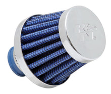Load image into Gallery viewer, K&amp;N 2in Base OD x .375in Flange ID x 1.75in H Rubber Base Crankcase Vent Filter - Blue