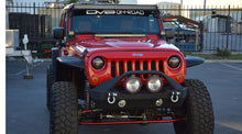 Load image into Gallery viewer, DV8 Offroad 07-18 Jeep Wrangler JK Over Windshield 50in Light Bar Mount - Black Steel