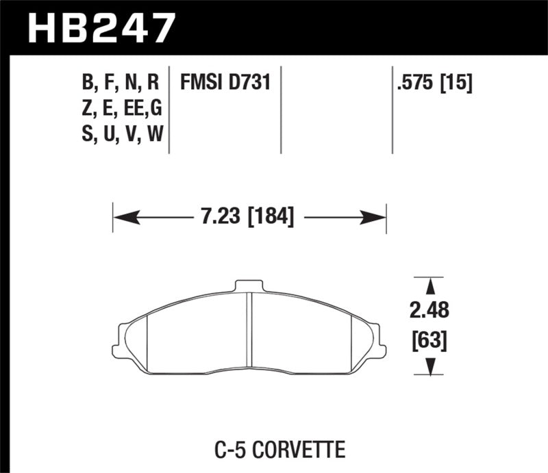 Hawk 04-09 Cadillac XLR / 01-04 Corvette Z06/ 05-06 Pontiac GTO DTC-30 Race Front Brake Pads