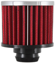 Load image into Gallery viewer, K&amp;N Rubber Base Chrome Top Push-In Crankcase Vent Filter 3in OD x 2-1/2in H.