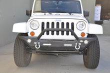 Load image into Gallery viewer, DV8 Offroad 07-18 Jeep Wrangler JK/JL FS-7 Mid Length Steel Front Bumper w/ LED Lights