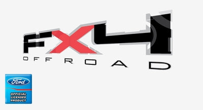 FX4 Off Road Black/Red Vinyl Decal (sold in pairs)