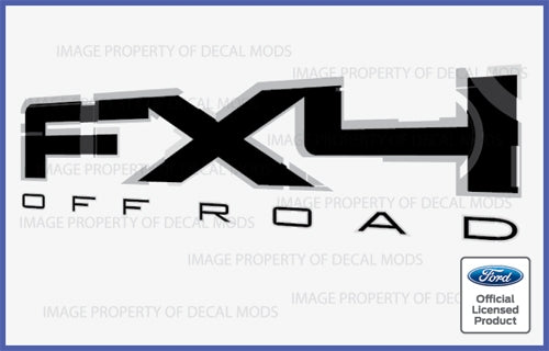 FX4 Off Road Black Vinyl Decal (sold in pairs)