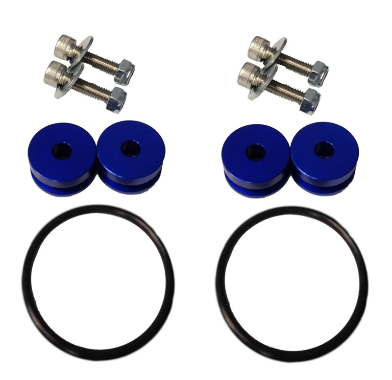 Torque Solution Universal Billet Bumper Quick Release Kit Universal Blue