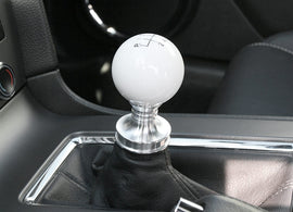 Steeda White Cue Ball Shift Knob & Collar for 11-13