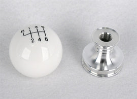 Steeda White Cue Ball Shift Knob & Collar for 11-13