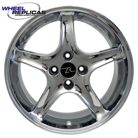 17x8 Chrome Cobra R Wheel (87-93) full side view