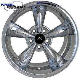 17x10.5 Chrome Deep Dish Bullitt Wheel (94-04) full side close up