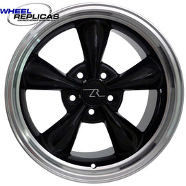 17x9 Black Deep Dish Bullitt Wheel (94-04) full side view