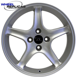 17x8 Silver Cobra R Wheel (87-93) full side view