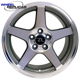 17x9 Deep Lip Anthracite 03 Cobra Wheel (94-04) full side view