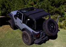 Load image into Gallery viewer, Bushwacker 07-18 Jeep Wrangler JK 4-Door Trail Armor Twill Flat Back Soft Top - Black