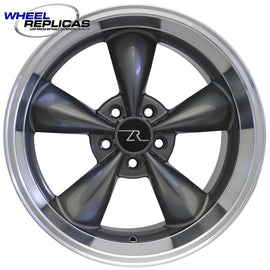 18x10 Deep Dish Anthracite Bullitt Wheel (94-04) full side view
