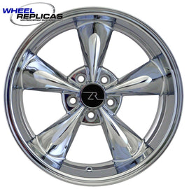 18x10 Deep Dish Chrome Bullitt Wheel (94-04) full side view
