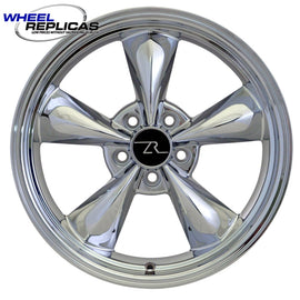 18x9 Deep Dish Chrome Bullitt Wheel (94-04) full side view