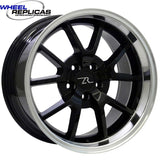 18x10 Deep Dish Black-Machined Lip FR500 Wheel (05-14)