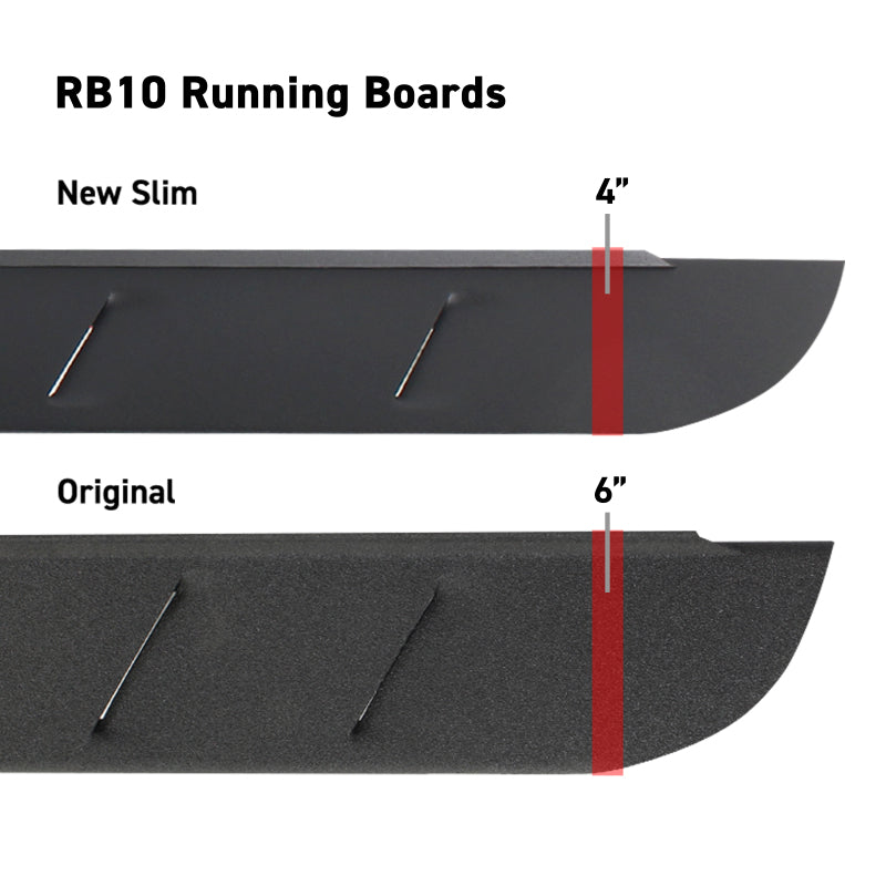 Go Rhino RB10 Slim Running Boards - Universal 73in. - Tex. Blk
