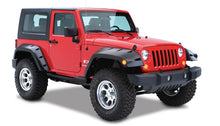 Load image into Gallery viewer, Bushwacker 07-18 Jeep Wrangler Max Pocket Style Flares 2pc Extended Coverage - Black