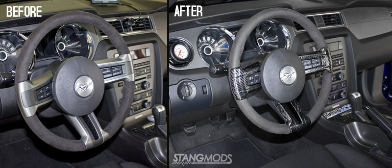Trucarbon Mustang Carbon Fiber Steering Wheel Covers