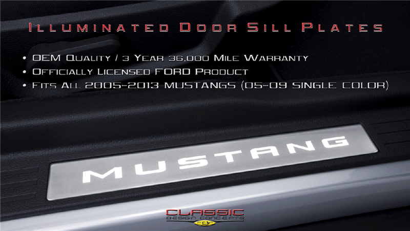 CDC Mustang Illuminated Door Sill Plates (05-13)