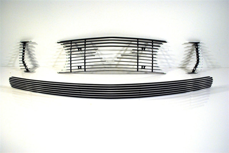 CDC Mustang Polished Aluminum Upper & Lower Grille Kit (05-09 GT)