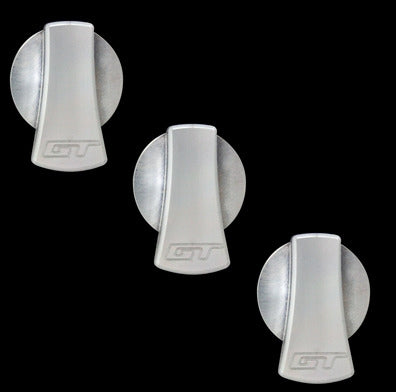 UPR Mustang Billet AC Knobs - Silver w/GT Engraving (05-09) 1003-07-07