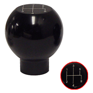 UPR Mustang Black Billet Flat Top w/5 Speed Pattern Shift Knob (79-04) 1008-1-05