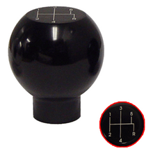 Load image into Gallery viewer, UPR Mustang Black Billet Flat Top w/5 Speed Pattern Shift Knob (79-04) 1008-1-05