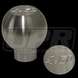 UPR Mustang Satin Billet Flat Top w/4.6L Logo Shift Knob (79-04) 1008-1-08
