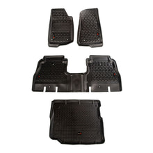 Load image into Gallery viewer, Rugged Ridge Floor Liner Front/Rear/Cargo Black 18-21 Jeep Wrangler JL 4 Dr (Excl. 4XE Models)