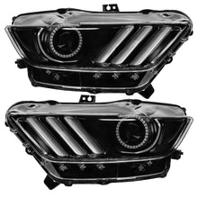 Load image into Gallery viewer, Oracle 15-17 Ford Mustang Dynamic RGB+A Pre-Assembled Headlights - Black Edition - ColorSHIFT