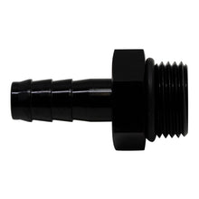 Load image into Gallery viewer, DeatschWerks 8AN ORB Male to 3/8in Male Triple Barb Fitting (Incl O-Ring) - Anodized Matte Black