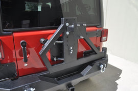 DV8 Offroad 07-18 Jeep Wrangler RS-2 Single Action Rear Bumper & Tire Carrier w/ Bearing
