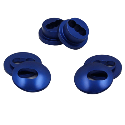 UPR Mustang Blue Billet Steering Rack Bushings (96-04 V8) 2012-03