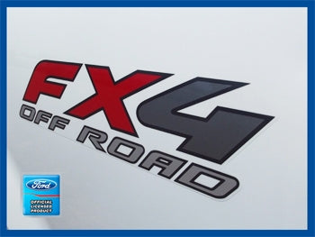 FX4 Off Road Black/Red Vinyl Decal (sold in pairs) 97-08