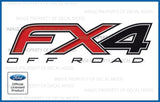 FX4 Off Road Black-Red Vinyl Decal 12-13 F150 (sold in pairs)