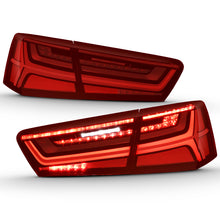 Load image into Gallery viewer, ANZO 2012-2018 Audi A6 LED Taillight Black Housing Red/Clear Lens 4 pcs (Sequential Signal)