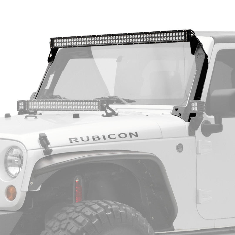 KC HiLiTES 07-18 Jeep JK 50in. C-Series C50 LED Light Bar w/Overhead Mount Bracket Kit