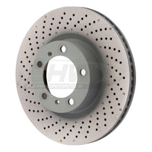Load image into Gallery viewer, SHW 09-16 Porsche 911 Carrera 3.4L w/o Ceramic Brake Left Front Drilled-Dimpled MB Brake Rotor