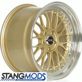 18x10 XXR521 Gold Wheel (94-04) side view
