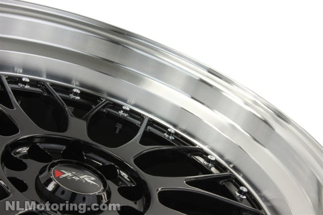 18x10 XXR521 Gloss Black Wheel (94-04) extreme closeup rim